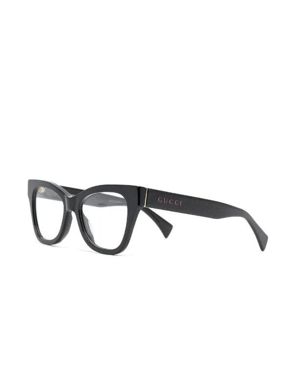 ( Nouvelle Collection ) Gucci Eyewear Lunettes De Vue à Monture Papillon 003 BLACK 2 ( Nouvelle Collection ) Gucci Eyewear Lunettes De Vue à Monture Papillon 003 BLACK – Image 2