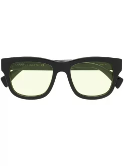 ( Nouvelle Collection ) Gucci Eyewear 005 BLACK Lunettes De Soleil à Monture Carrée Homme