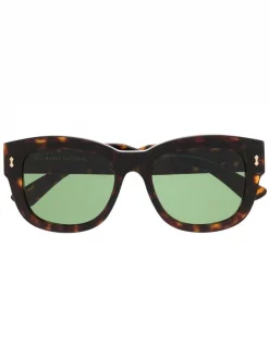 ( Nouvelle Collection ) Gucci Eyewear Lunettes De Soleil à Monture Effet écaille De Tortue Homme