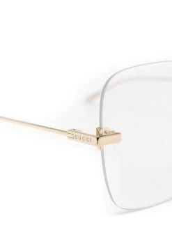 ( Nouvelle Collection ) Gucci Eyewear Lunettes De Vue à Monture Oversize 001 GOLD -Gucci Eyewear Soldes 2022 18400593 39529941 600