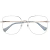( Nouvelle Collection ) Gucci Eyewear Lunettes De Vue Métallique à Monture Oversize 004 SILVER/BLUE