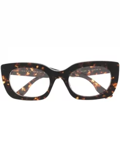( Nouvelle Collection ) Gucci Eyewear Lunettes De Vue GG1154O à Monture Papillon 003 BROWN