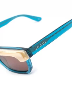( Nouvelle Collection ) Gucci Eyewear Lunettes De Soleil GG1166S à Monture Rectangulaire 004 -Gucci Eyewear Soldes 2022 18401376 39530238 600