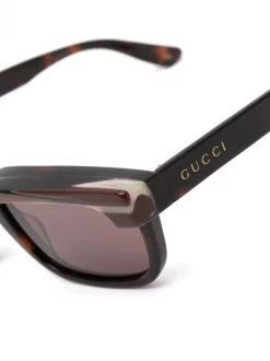 ( Nouvelle Collection ) Gucci Eyewear 002 Lunettes De Soleil GG1166S à Monture Rectangulaire Homme -Gucci Eyewear Soldes 2022 18401383 39529594 600