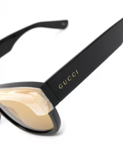 ( Nouvelle Collection ) Gucci Eyewear 001 BLACK Lunettes De Soleil GG1165S à Monture Papillon Homme -Gucci Eyewear Soldes 2022 18401396 39526898 600