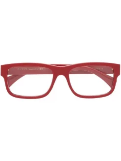 ( Nouvelle Collection ) Gucci Eyewear Lunettes De Vue à Monture Rectangulaire 006 RED
