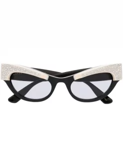 ( Nouvelle Collection ) Gucci Eyewear 001 Lunettes De Soleil Tintées à Monture Papillon Femme