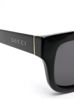 ( Nouvelle Collection ) Gucci Eyewear Lunettes De Soleil à Logo Imprimé Homme -Gucci Eyewear Soldes 2022 18401416 39530673 600