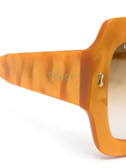 ( Nouvelle Collection ) Gucci Eyewear Lunettes De Soleil à Monture Oversize à Logo 004 -Gucci Eyewear Soldes 2022 18401417 39524586 600