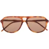 ( Nouvelle Collection ) Gucci Eyewear Lunettes De Soleil GG1156S à Monture Aviateur 003 BROWN
