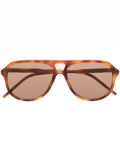 ( Nouvelle Collection ) Gucci Eyewear Lunettes De Soleil GG1156S à Monture Aviateur 003 BROWN