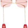 ( Nouvelle Collection ) Gucci Eyewear Lunettes De Soleil à Monture Oversize Femme