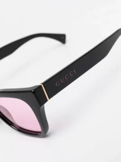 ( Nouvelle Collection ) Gucci Eyewear 003 BLACK Lunettes De Soleil à Monture Papillon Femme -Gucci Eyewear Soldes 2022 18401435 39531187 600