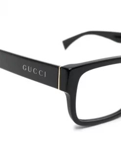 ( Nouvelle Collection ) Gucci Eyewear Lunettes De Vue à Monture Rectangulaire 001 BLACK -Gucci Eyewear Soldes 2022 18401438 39530723 600