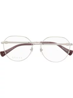 ( Nouvelle Collection ) Gucci Eyewear 004 SILVER Lunettes De Vue Ă Monture Ronde Femme